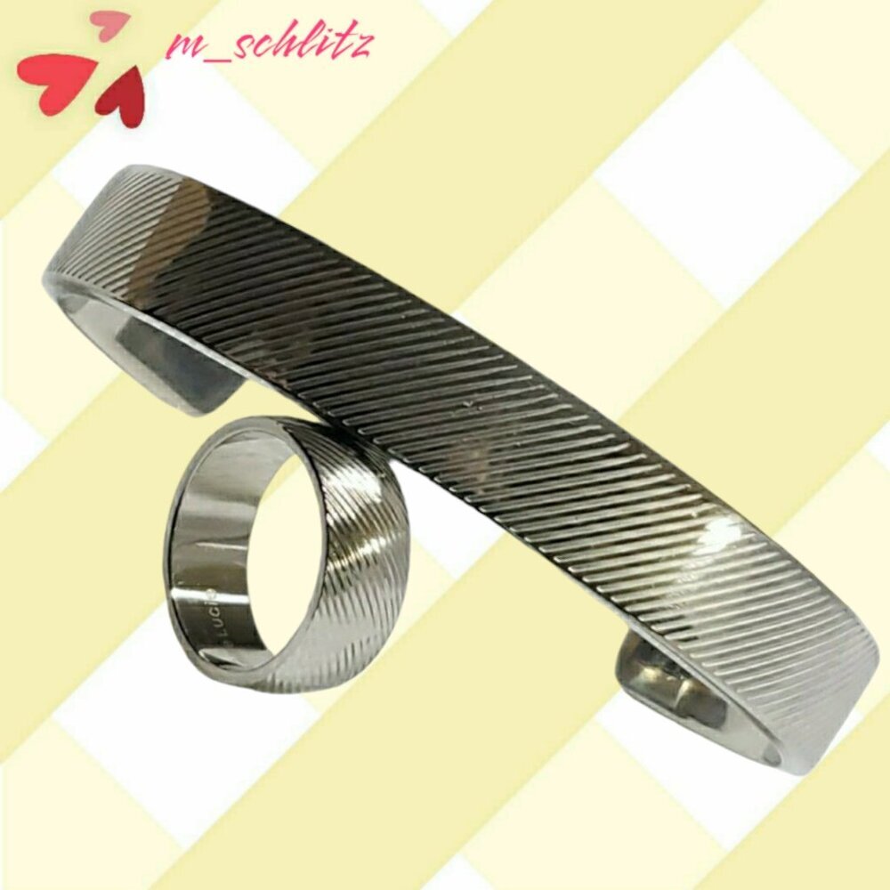 Stainless Stripped Band and Bracelet Set by Camille - Size 8 - Picture 8 of 10